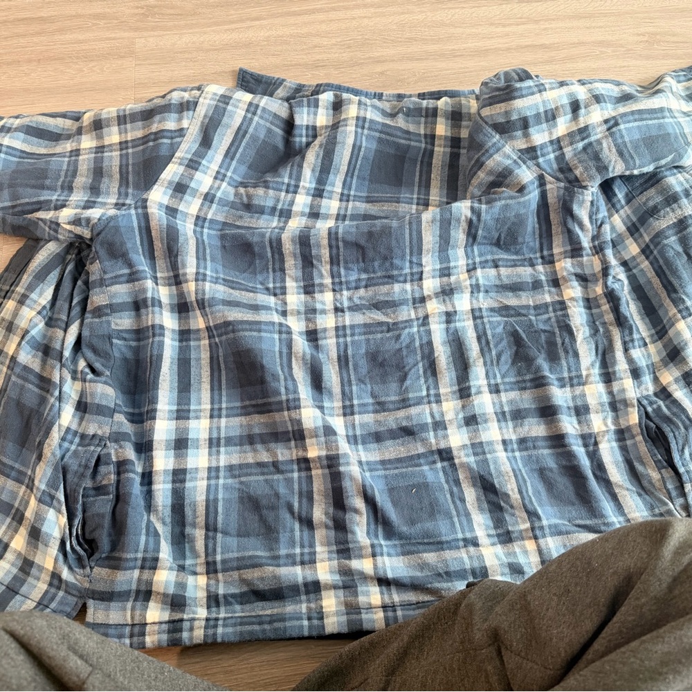 Towncraft Navy and Light Blue Plaid Shirt